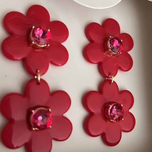 ♠️ Kate Spade Red Floral Earrings - Picture 3 of 5